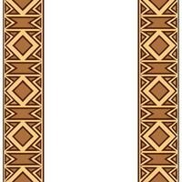 African tribal borders and masks seamless tile pattern with earthy tones and bold patterns for cultural decor concept as Earthy toned African tribal borders and bold mask patterns Seamless Set vector