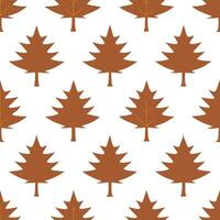 Classic autumn trees seamless tile pattern with maple and pine trees for timeless fall decor concept as Maple and pine trees arranged seamlessly in classic autumn colors for timele Seamless Set vector