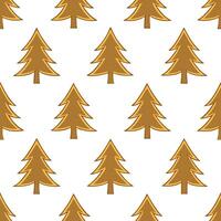 Rustic autumn trees seamless tile pattern with pine and maple trees for country style fall decor concept as Pine and maple trees arranged seamlessly to create rustic and country st Seamless Set vector