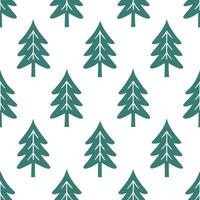 Minimalist winter seamless tile pattern with simple oak and pine silhouettes for modern decor concept as Simple oak and pine tree silhouettes arranged seamlessly for a minimalist a Seamless Set vector