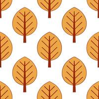 Warm autumn trees seamless tile pattern with chestnut and birch trees for inviting fall decor concept as Chestnut and birch trees arranged seamlessly in warm tones to create inviti Seamless Set vector