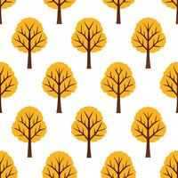Autumn trees seamless tile pattern with birch and walnut trees for sophisticated fall home decor concept as Birch and walnut trees arranged seamlessly to create sophisticated and s Seamless Set vector