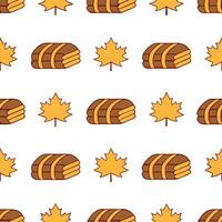 Autumn warmth seamless tile pattern with cozy blankets and golden leaves for inviting fall decor concept as Cozy blankets and golden autumn leaves arranged seamlessly to create inv Seamless Set vector