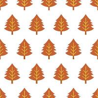 Warm autumn trees seamless tile pattern with chestnut and fir trees for inviting seasonal decor concept as Chestnut and fir trees arranged seamlessly to create warm and inviting se Seamless Set vector