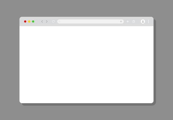 Web Browser User Interface Blank Mockup Template