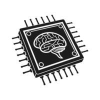 Brain Data Visualization on White Background vector
