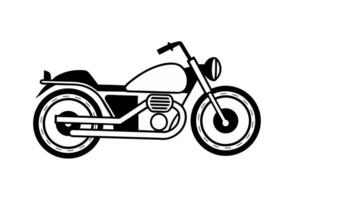 Motorcycle Icon Animation On White Background Simple Design Style Loopable video