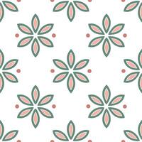 Scandinavian Folk Art seamless tile pattern with muted pastels and traditional Nordic motifs for minimalist decor concept as Muted pastel Scandinavian folk motifs arranged seamless Seamless Set vector