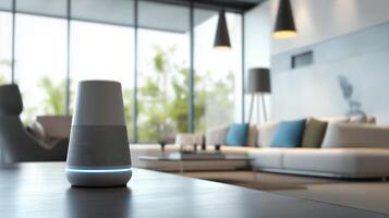 futuristic home assistant controlling IoT devices HD Background, Luxury hd wallpaper Image, Trendy Background illustration photo