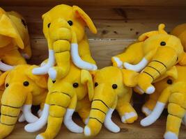 Check Out This Adorable Yellow Elephant Plush Toys Soft Stuffed Animals photo