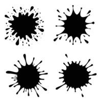 Exploding Ink Splatter Messy Blot Bundle vector