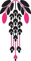 Traditional flower motif illustrations. Beautiful hand drawn floral motifs image vector