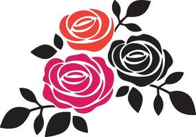 Rose flower illustration image design vector