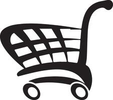 shopping cart in 3d render realistic vector