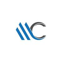 MC Letter monogram Initial Logo Design Template Illustration. MC elegant and Professional icon design vector