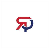 RP PR Letter monogram Initial Logo Design Template Illustration. RP PR elegant and Professional icon design vector