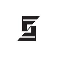 SF FS Letter Initial Logo Design Template Illustration. SF FS elegant and Professional icon design vector