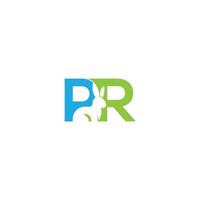 PR Letter monogram Initial Logo Design Illustration. PR elegant and Professional icon design vector