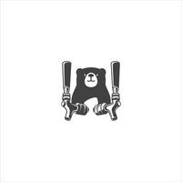 BEAR Letter monogram Initial Logo Design Template Illustration. BEAR elegant and Professional icon design vector