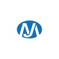 JM MJ Letter monogram Initial Logo Design Template Illustration. JM MJ elegant and Professional design vector