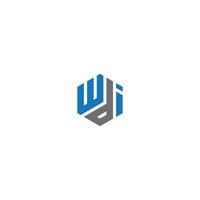 WDI Letter monogram Initial Logo Design Illustration. WDI elegant and Professional icon design vector
