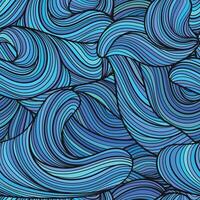 A seamless pattern featuring abstract waves created with flowing blue lines and dynamic movement vector
