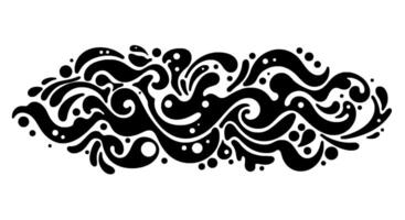 Abstract Black Ink Splash Pattern vector