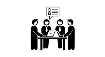 Business Team Meeting IconChecklist Discussion vector