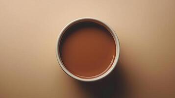 Overhead View of a Cup of Cocoa, Perfect for Beverage or Food Branding. photo