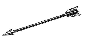 Monochromatic Arrow with Barbed Tip and Fletching vector