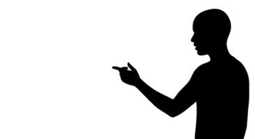 Silhouette of Person Gesturing vector