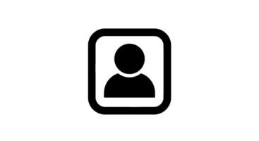 Rounded Rectangle Profile Icon vector