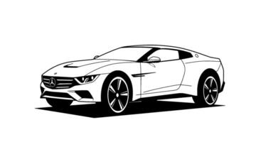 MercedesBenz AMG GT Concept Line Art vector