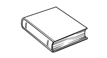 Sketch Style Hardcover Book Icon vector