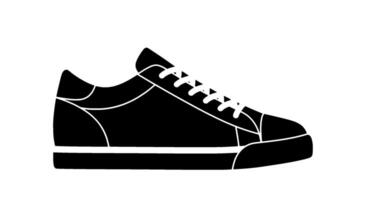 Monochrome Platform Sneaker Icon vector