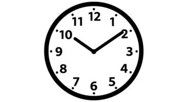 Oval Clock Face Minimalist Design vector