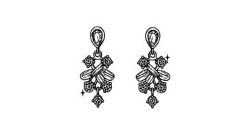 Elegant Crystal Cluster Drop Earrings Design vector