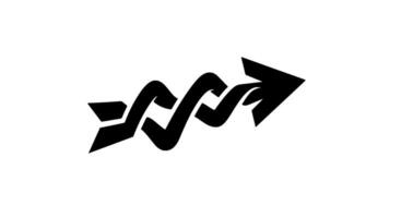 Abstract Wavy Arrow Upwards Logo vector