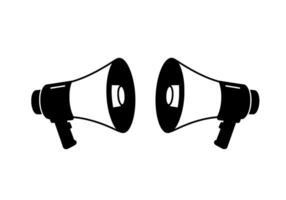 Dual Megaphone Announcement Iconalt2 vector