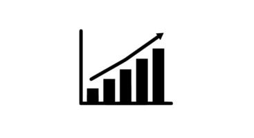 Ascending Bar Graph with Diagonal Arrow vector