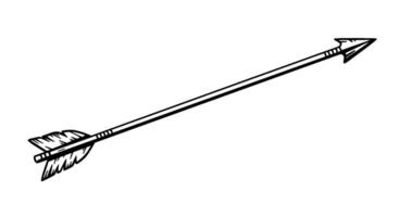 Hand drawn Arrow with Fletching vector