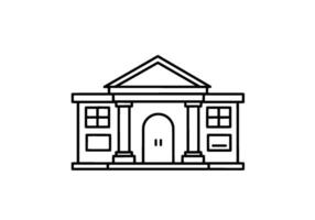 Classical Building Line Art Icon vector