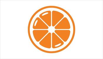 Orange Slice Icon - Simple Fruit Design vector