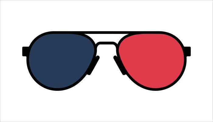 Red and Blue American Flag Sunglasses Design