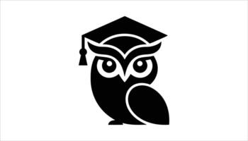 Graduation Owl with Mortarboard vector