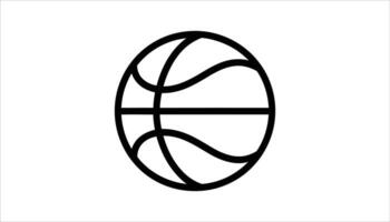 Basketball Line Icon Vec Minimal Sports Ball Outline Illustration vector