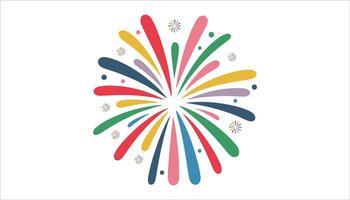 Festive Fireworks Display Design with Colorful Stars vector