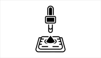 Eyedropper Tool with Droplet Icon Color Picker Illustration vector