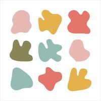 abstract shape icon set vector