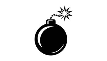 Bomb with fuse illustration explosive icon high resolution picture vector